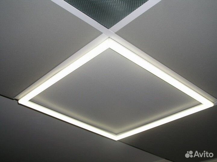 Светильник для потолка армстронг 600х600, рамка