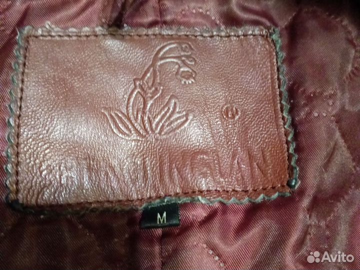 Кожаное женское пальто 44-46