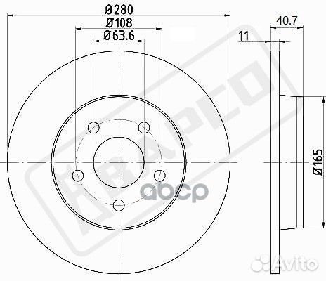 Диск тормозной BD0537 bapco