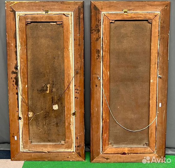 Пара старинных морских пейзажей. 19в Франция