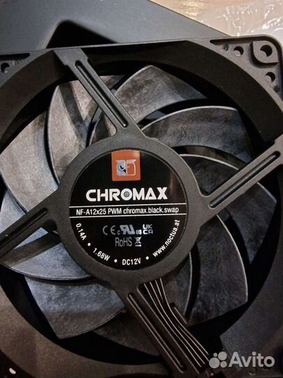 Noctua nf a12x25 pwm chromax.black.swap