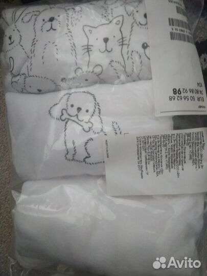 Боди H&M 98 комплект 3 штуки