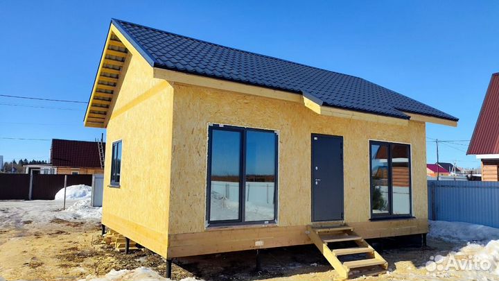 Дом 48 м2. 2 спальни. Строительство домов