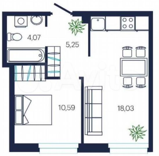 1-к. квартира, 37,9 м², 16/19 эт.