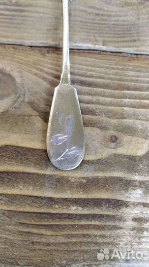 Ложка чайная серебряная 84 проба позолоченая