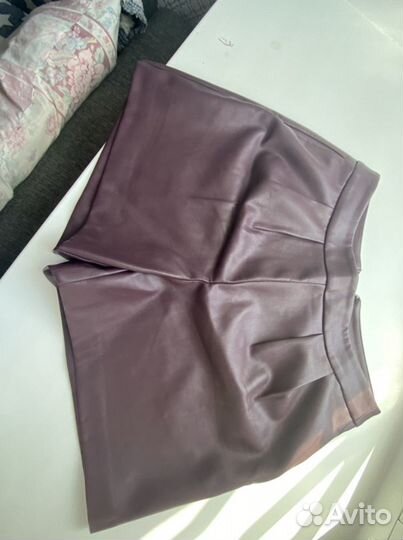 Кожаные шорты женские 46-48