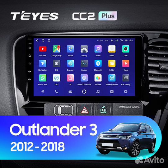 Магнитола teyes MMC Outlander 2012-2018