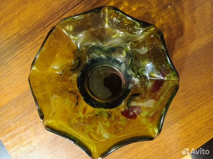 Ваза гутное стекло СССР