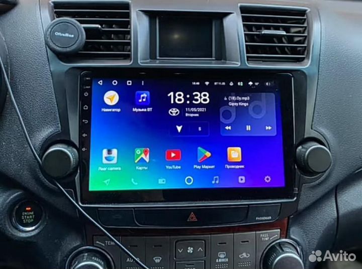 Магнитола Toyota Highlander Android IPS HiFi
