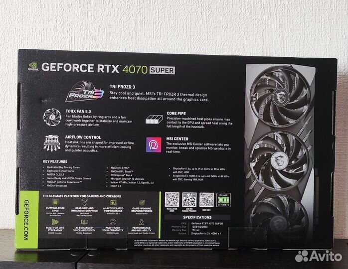 Видеокарта MSI GeForce RTX 4070 Super 12G Gaming