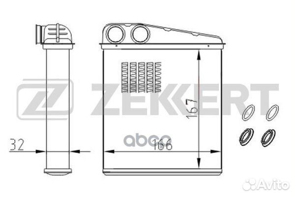 Радиатор печки zekkert MK5121 Nissan Micra III