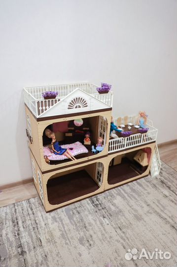 Домик для кукол барби + куклы