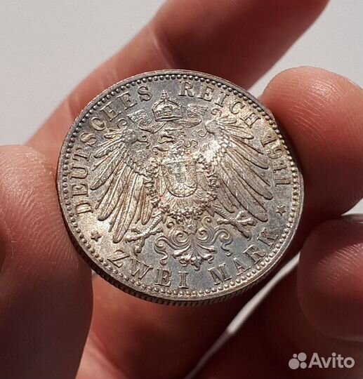 2 марки 1911 года Германская империя, UNC
