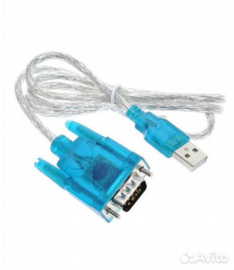 Кабель USB - COM/RS232, бирюзовый