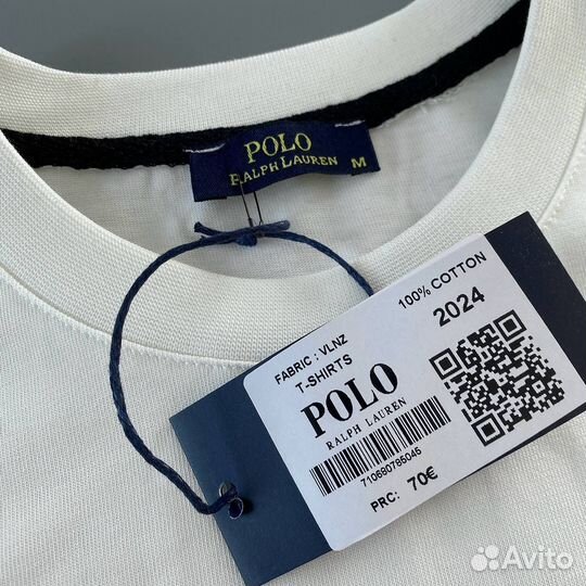 Футболка polo ralph lauren белая