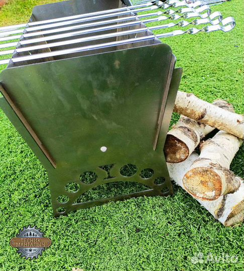 Мангал разборный + 6 шампуров