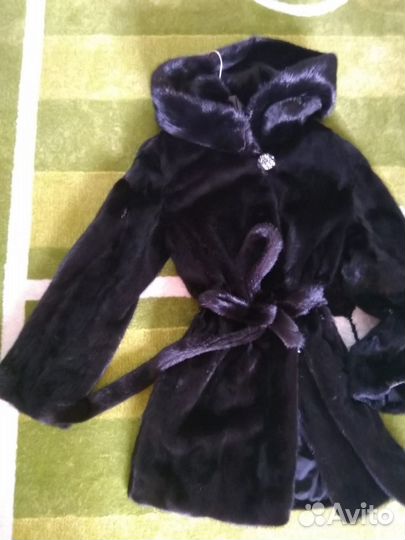 Шуба норковая с капюшоном 42 44