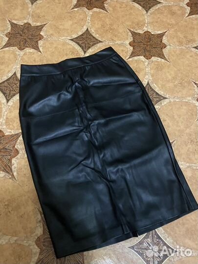 Юбка кожаная