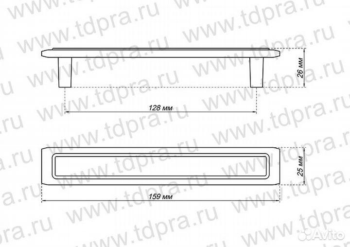 Ручка-скоба 128мм, атласная бронза, EL-7100-128 MA