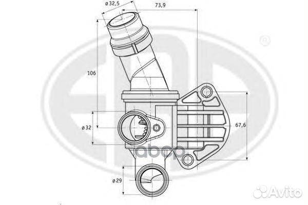 Термостат VAG A3/G5/passat/octavia 2.0 04- 350288