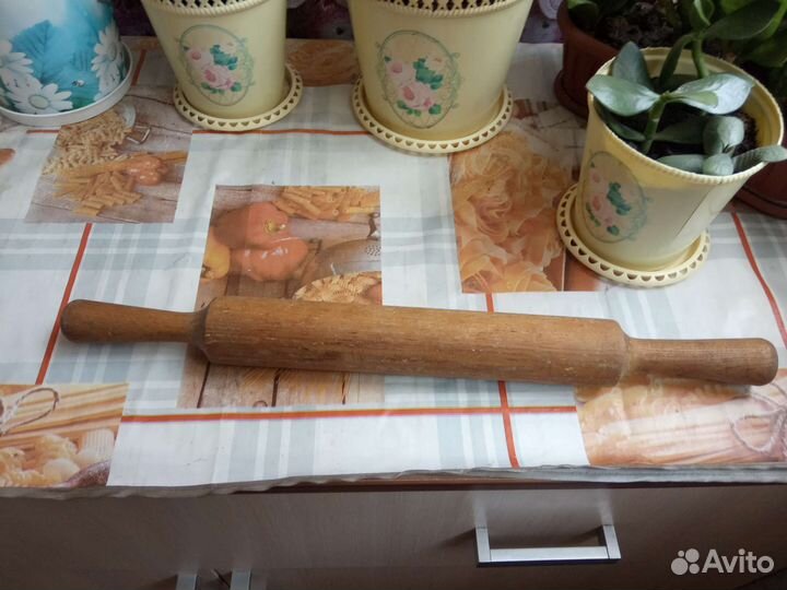 Скалка 47 см деревянная