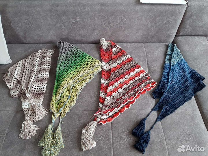 Шаль, бактус, платок (вяжу крючком)