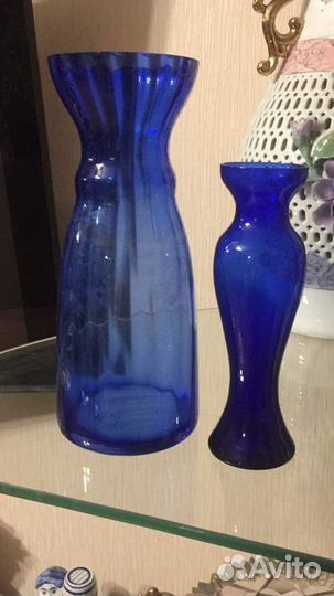Ваза Чехия Богемия цветное стекло СССР