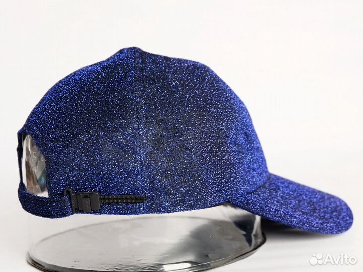 Бейсболка летняя, синий металлик