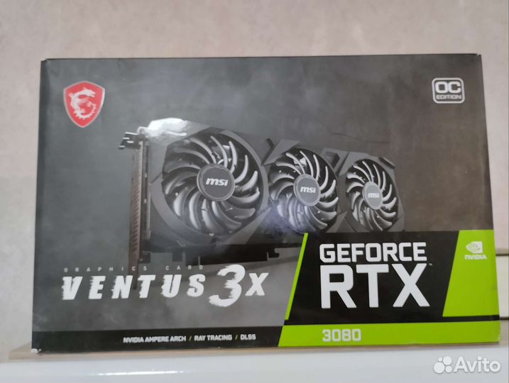 Видеокарта RTX MSI 3080 ventus
