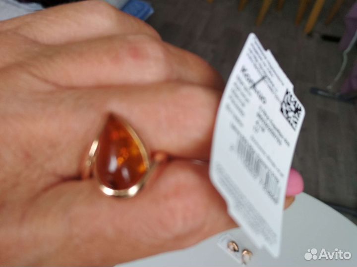 Комплект серьги и кольцо
