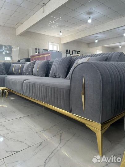 Мягкая мебель угловой комплект / диван и кресло