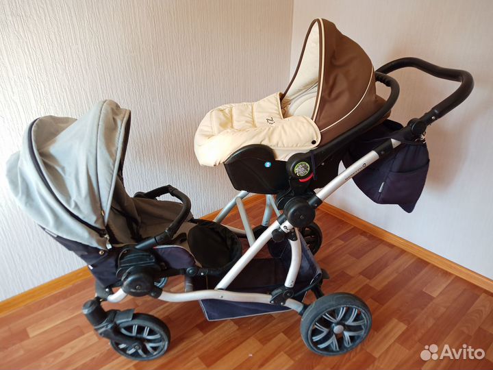 Коляска для двойни 3 в 1 Bebetto 42