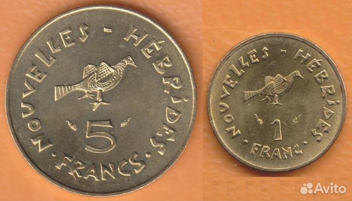 Новые Гебриды Французские 5 франков 1979 г