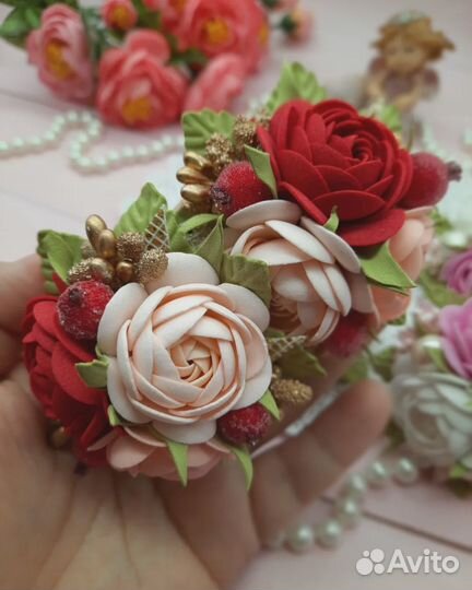 Резиночки для волос с цветами