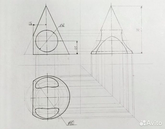 Репетитор по черчению, инженерной геометрии