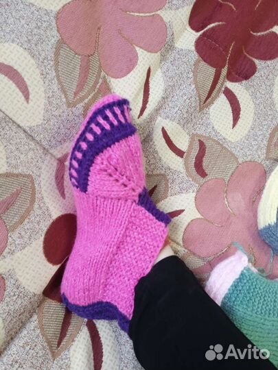 Вязанные тапочки в ассортименте