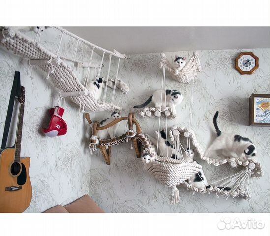 Когтеточки CatBridges для кошки домик мост лежанка