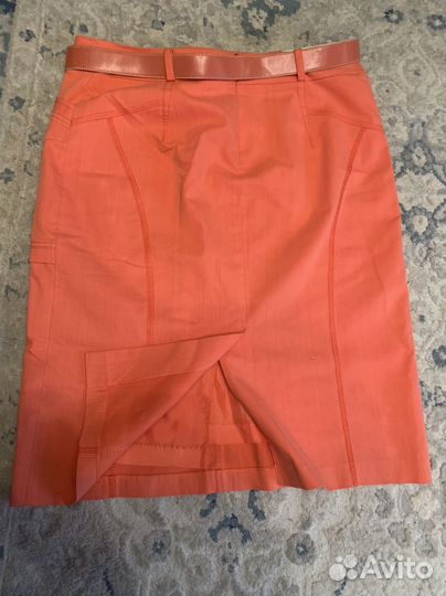 Джинсовая юбка миди 48 -50р