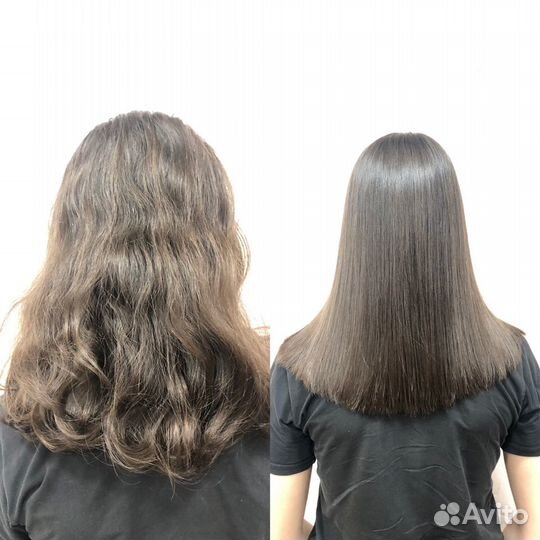 Кератиновое выпрямление волос