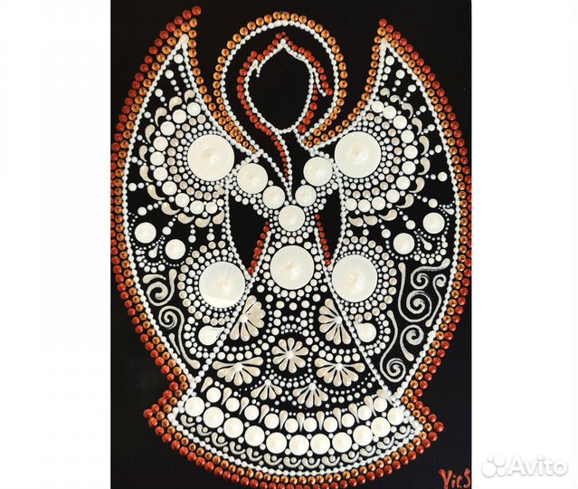 Ангел-хранитель картина панно акрил