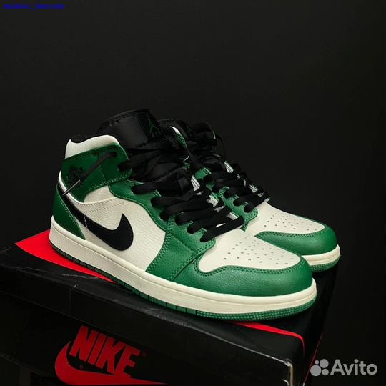 Кроссовки Air Jordan 1 Mid Green (Арт.69114)