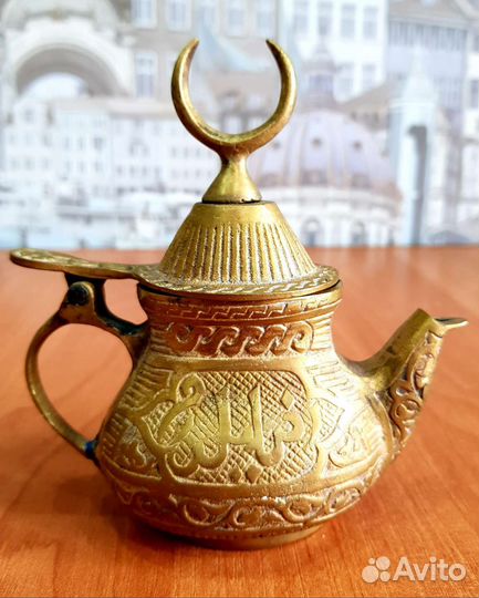 Старинный чайник латунь