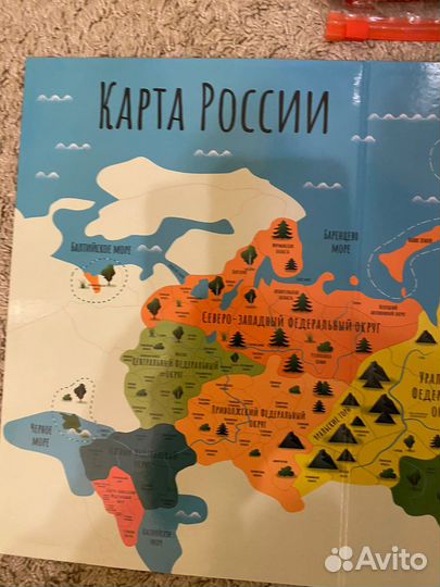 Пазл магнитная карта России