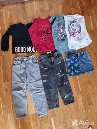 Вещи пакетом на девочку 128 134