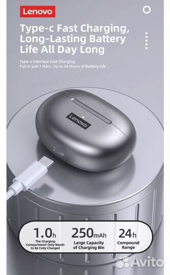 Беспроводные bluetooth наушники Lenovo LP5