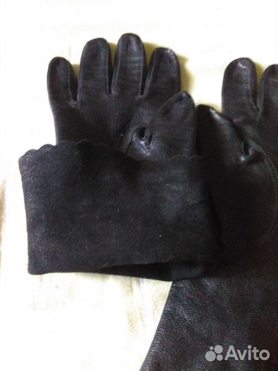 Перчатки женские кожаные без подкладки