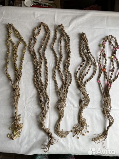 Подвесное кашпо из джута