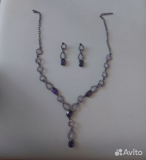 Ожерелье и серьги swarovski