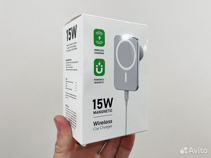 Магнитная авто зарядка MagSafe держатель телефона