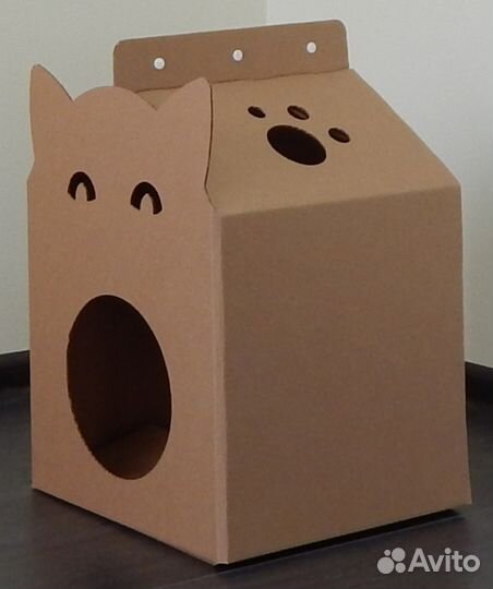 Клетка выставочная,картонный-домик, закрытый лоток